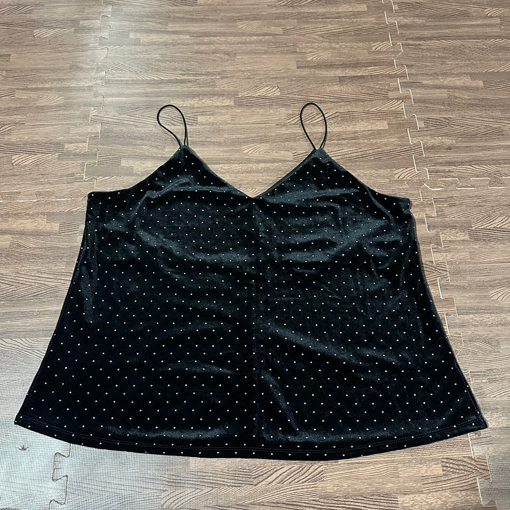 Maurices Plus Size Rhinestone Embellished Velvet Cami